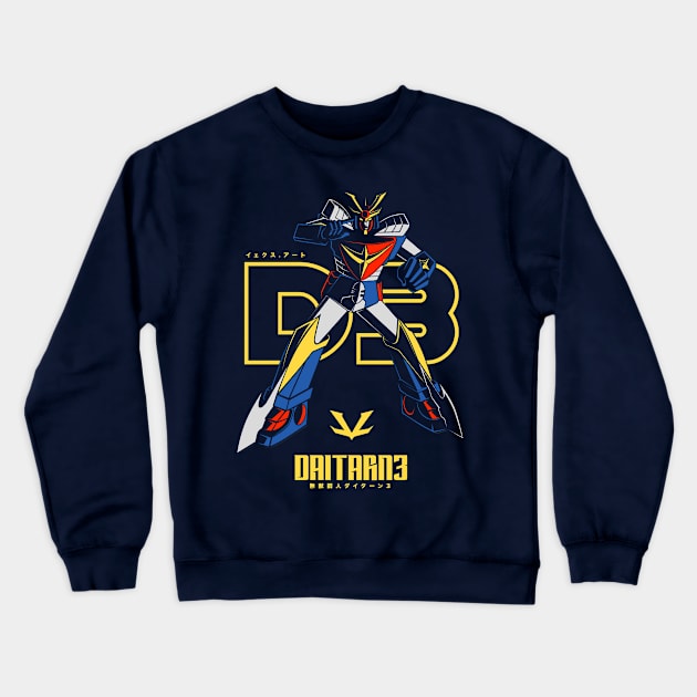 136 D3 Robot Crewneck Sweatshirt by Yexart